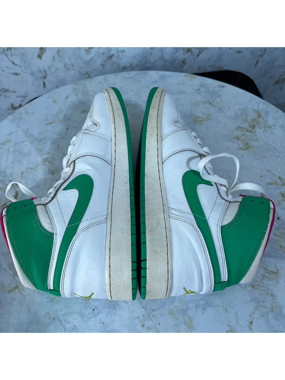 Jordan 1 High Easter Men's Size 9 Shoes White Green Athletic Trainer Sneakers